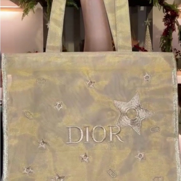 Dior Shimmering Gold Tote NEW RARE - Picture 3 of 5